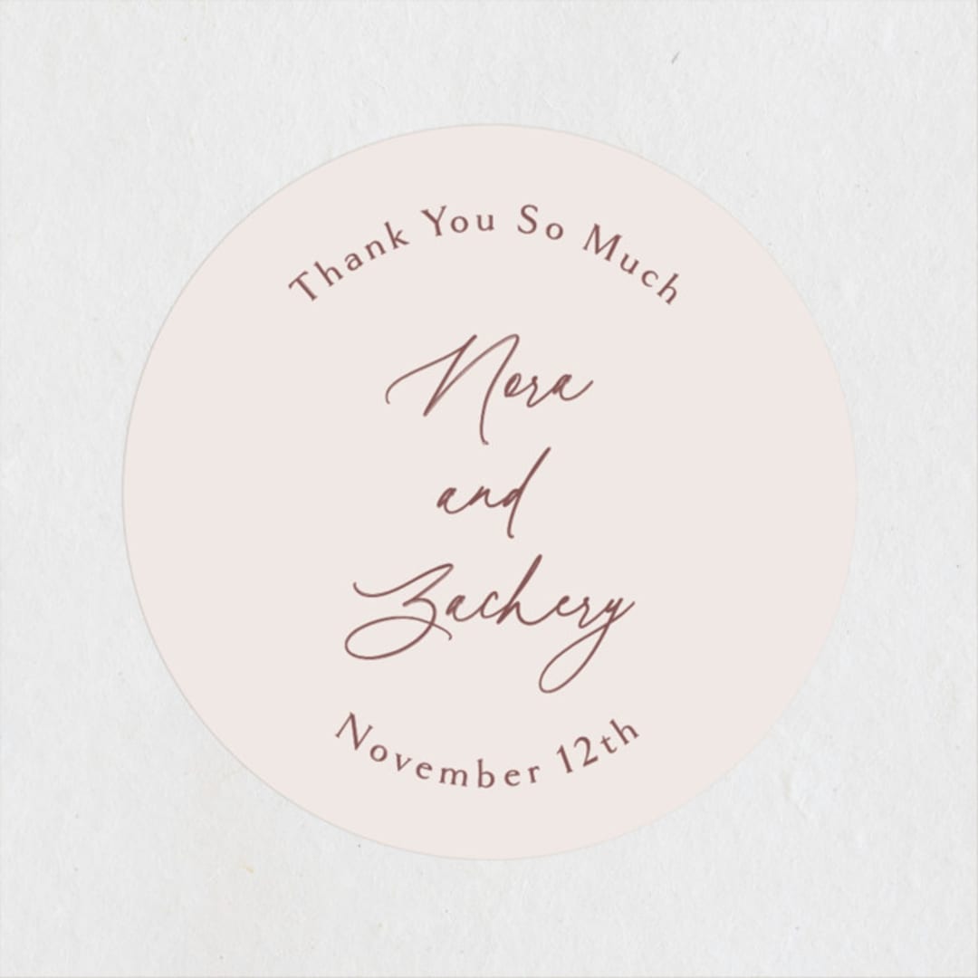 "Around" - Wedding Favor Stickers in Cloud by Kaydi Bishop - Front