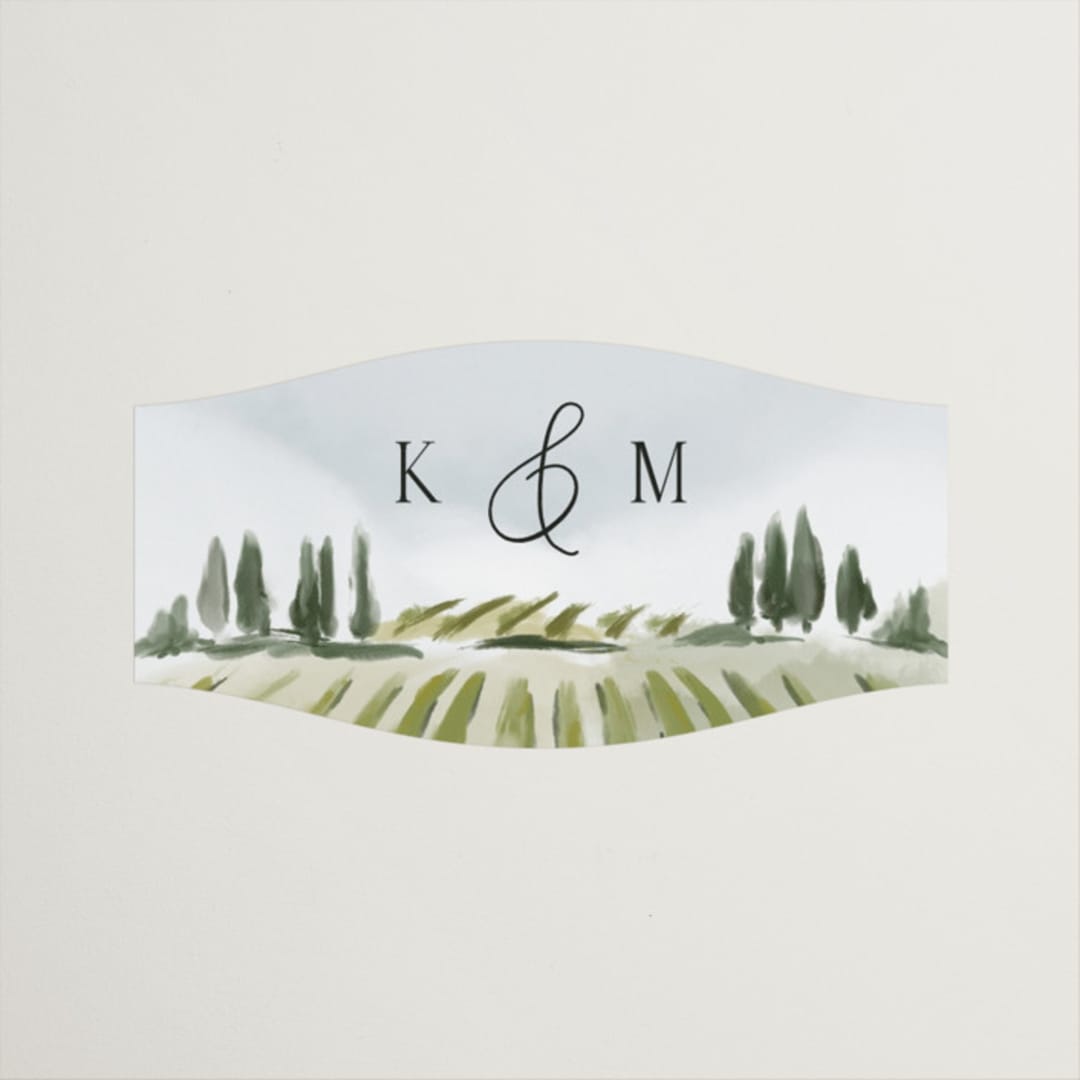 "Estate" - Wedding Favor Stickers in Sky by Rebecca Durflinger - Front
