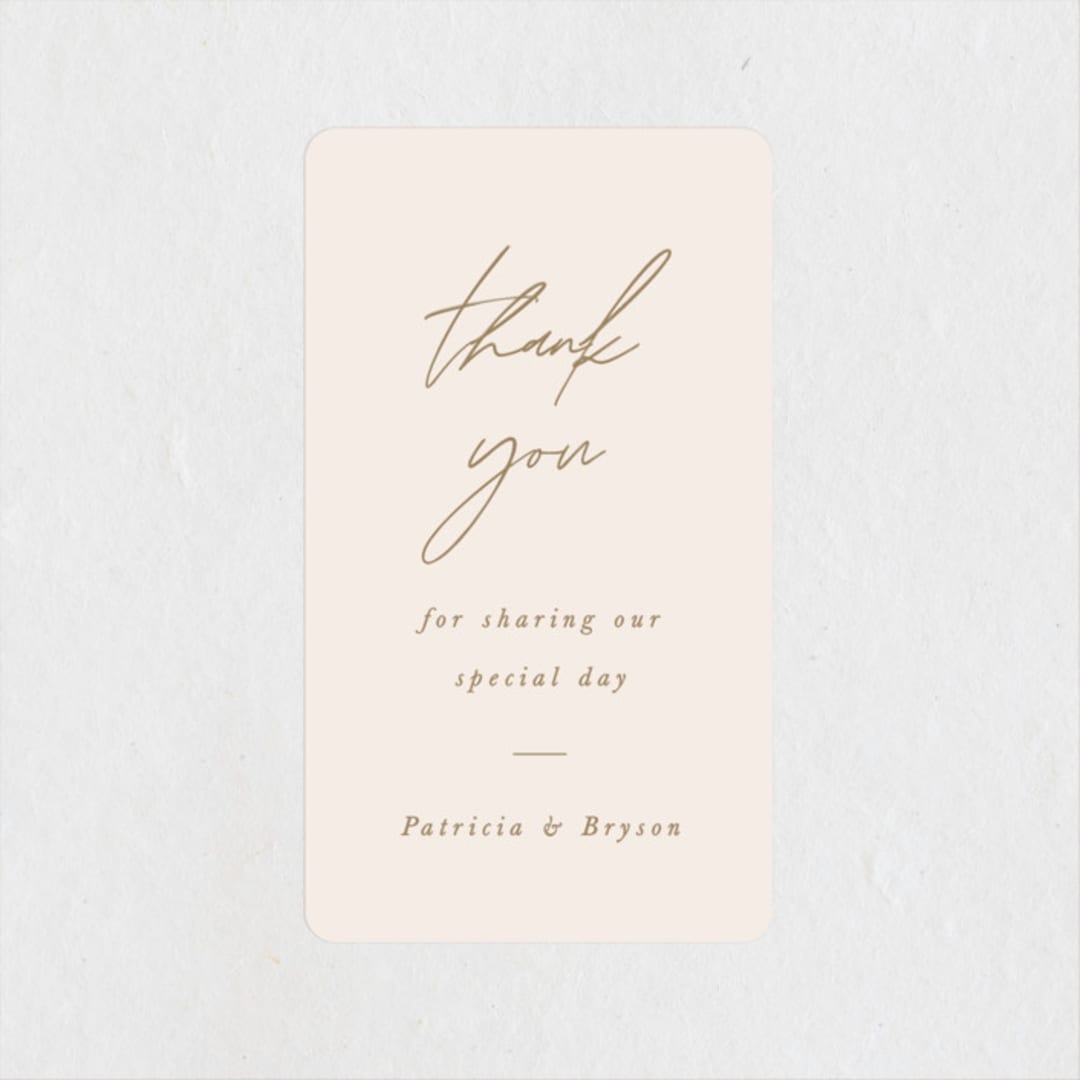 "Everlasting Love" - Wedding Favor Stickers in Linen by Brandy Folse - Front