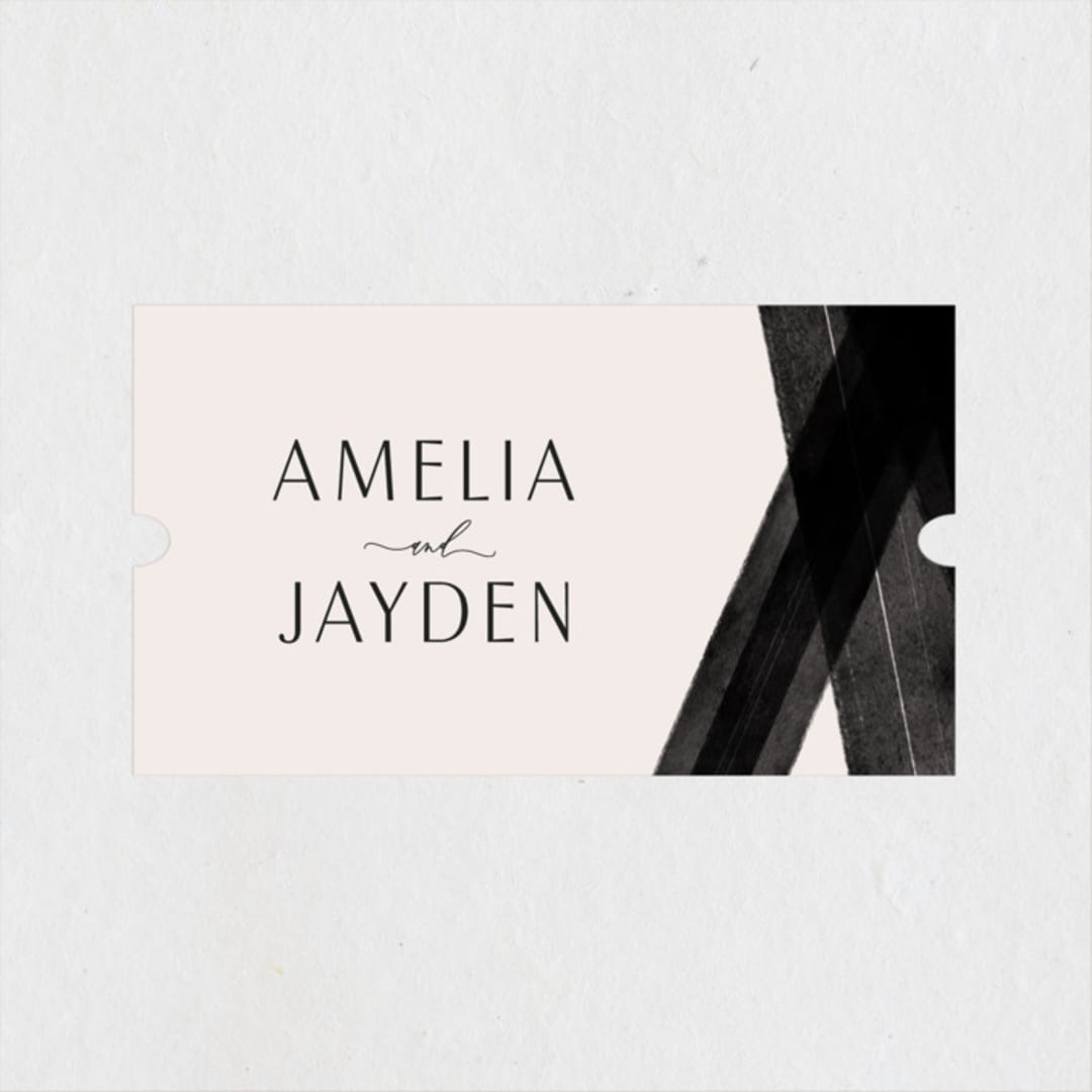 "Inky" - Wedding Favor Stickers in Onyx by Inkblot Design - Front