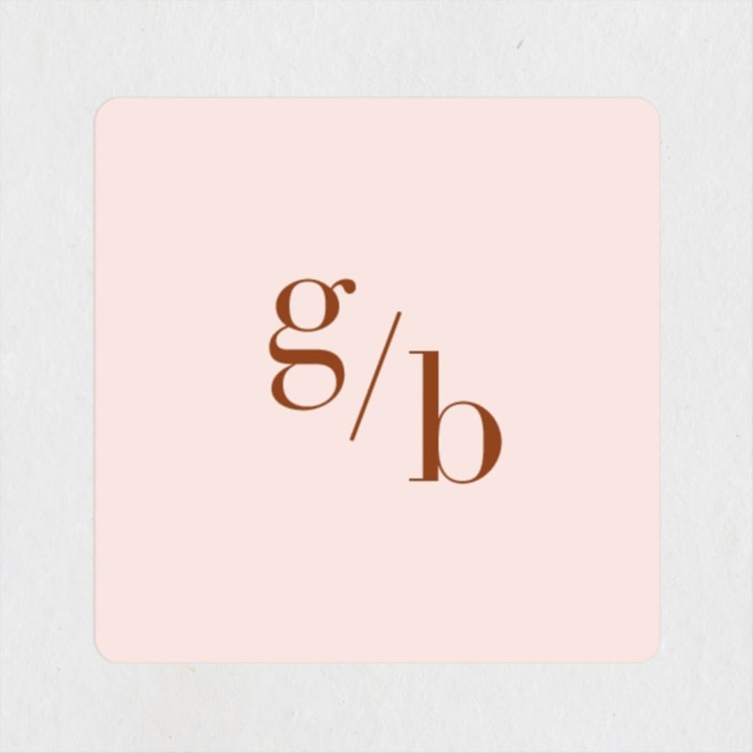 "Mod Initials" - Wedding Favor Stickers in Rust by Genna Blackburn - Front