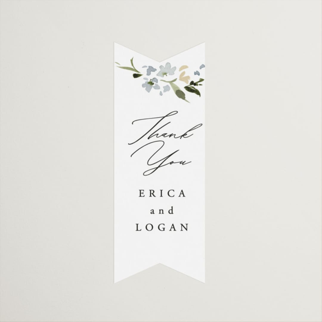"Fleur" - Wedding Favor Stickers in Lily by Everett Paper Goods - Front