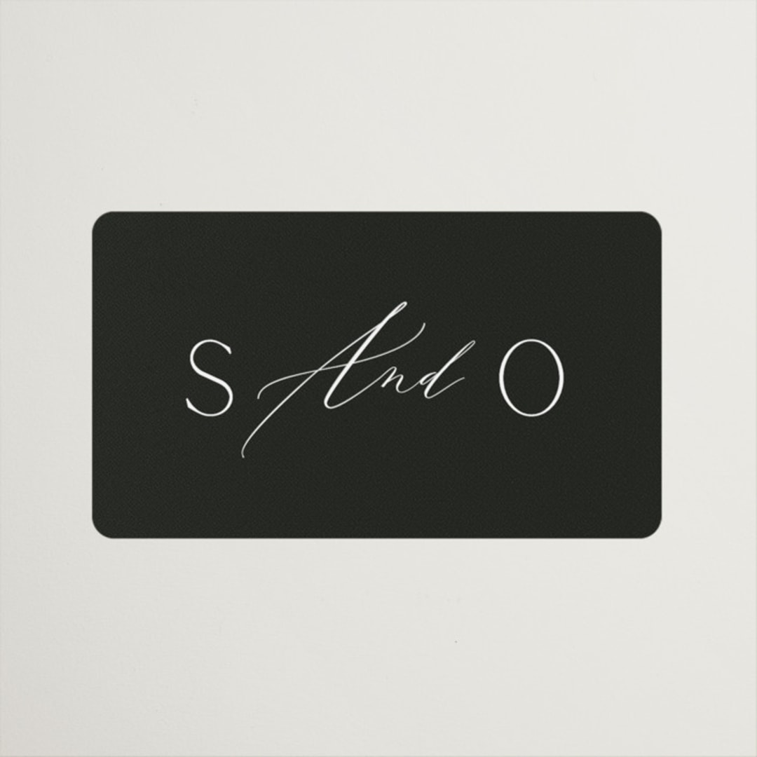 "Ashbury" - Wedding Favor Stickers in Ink by Kristie Kern - Front