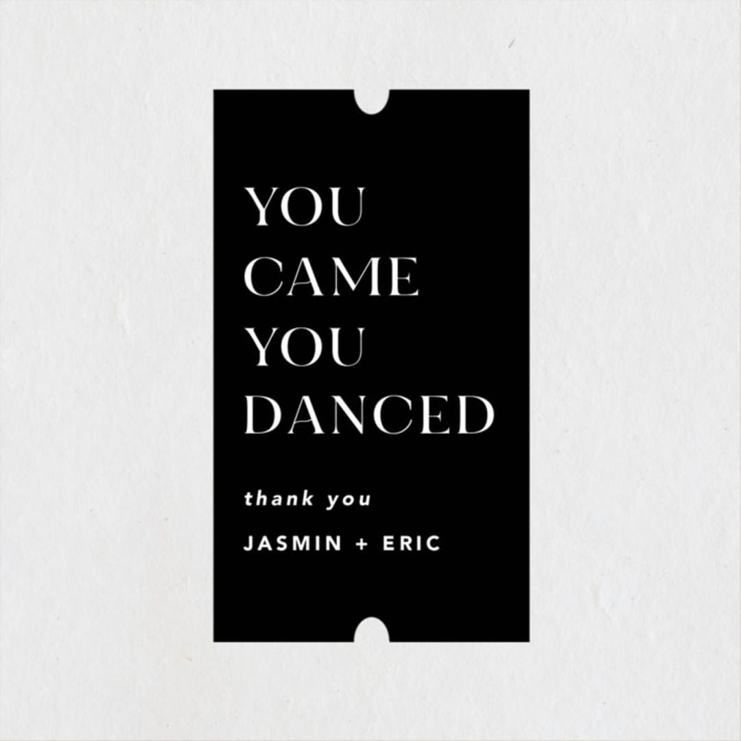 "dance moves" - Wedding Favor Stickers in Tuxedo by Angela Garrick - Front