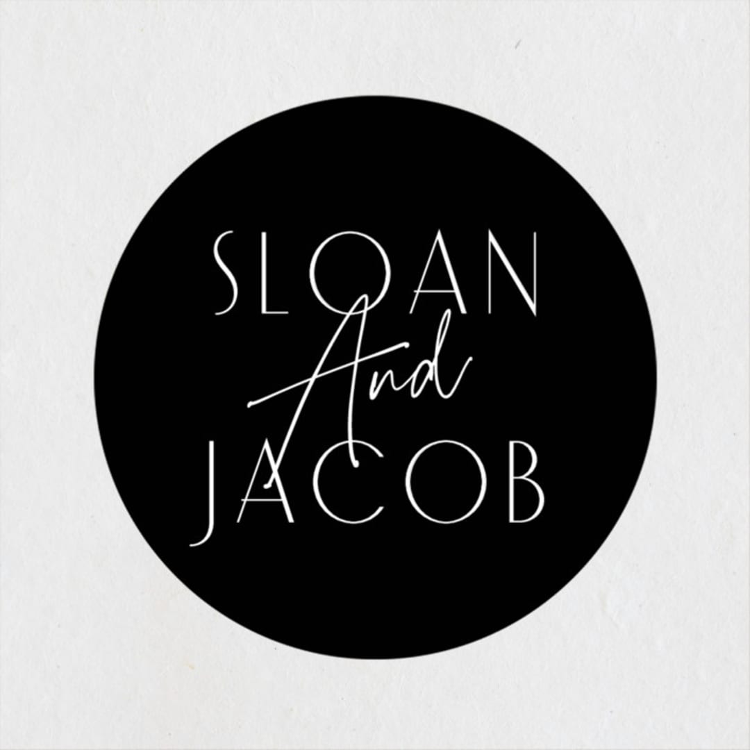 "Perfect Balance" - Wedding Favor Stickers in Onyx by Lauren Chism - Front