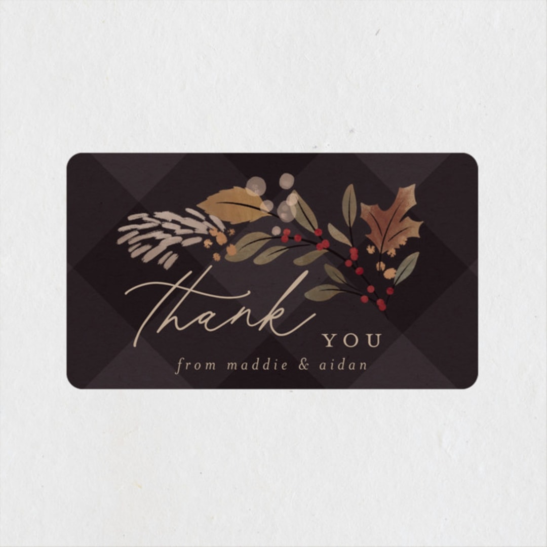 "Autumn Stroll" - Wedding Favor Stickers in Moody by Erin German - Front