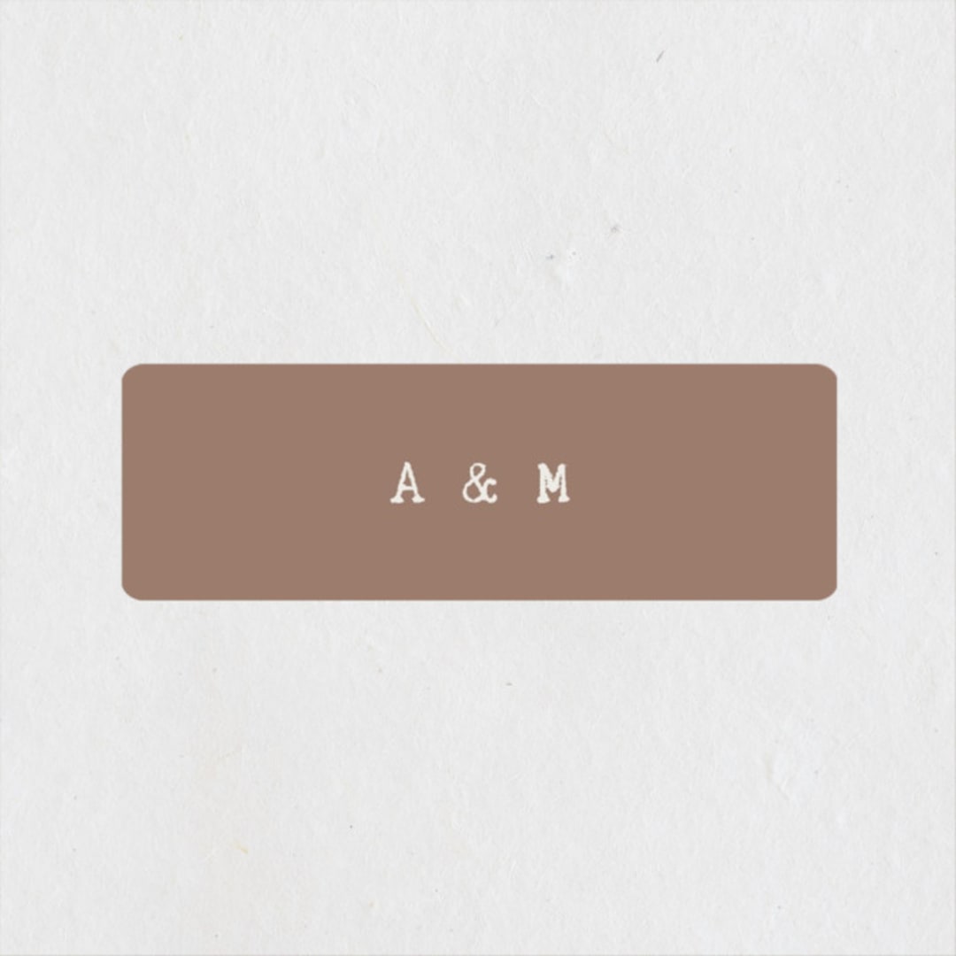 "Minimalist Shapes" - Wedding Favor Stickers in Natural by Heather Cairl - Front