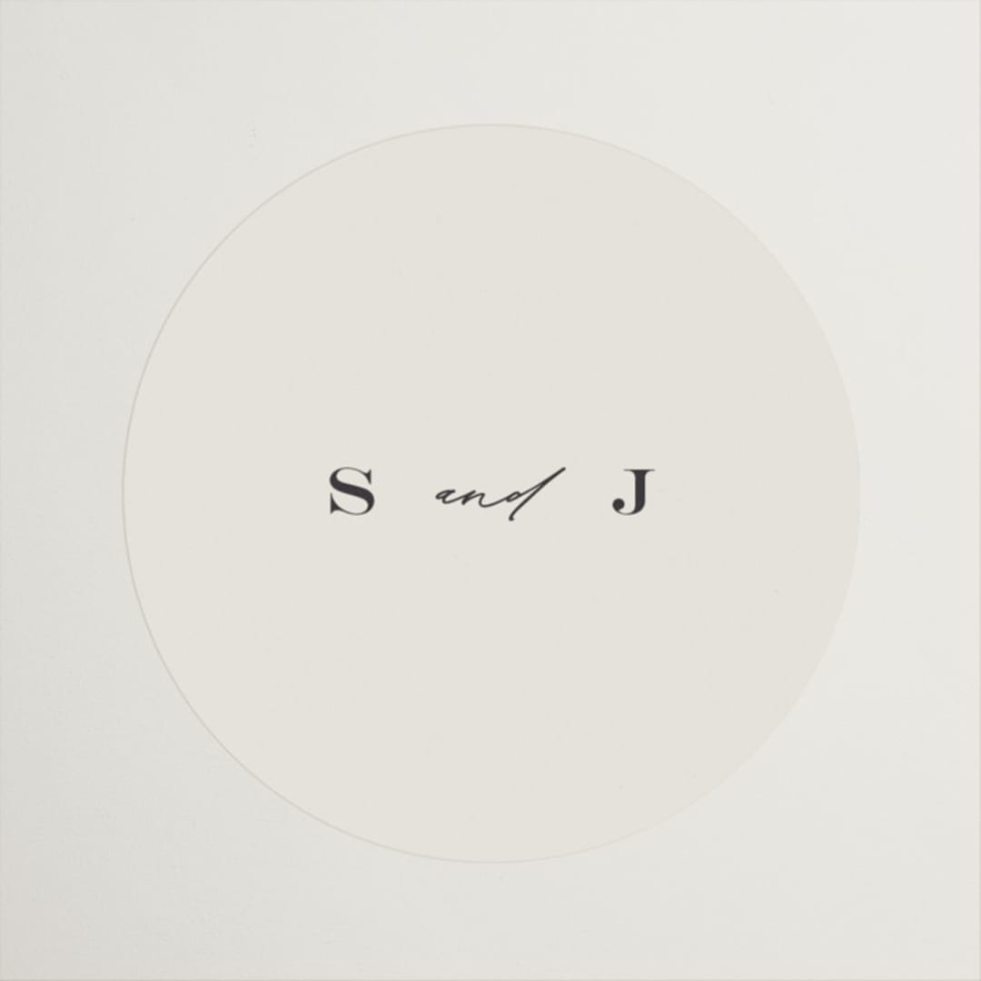"Softly Swept" - Wedding Favor Stickers in Ivory by Carolyn Nicks - Front