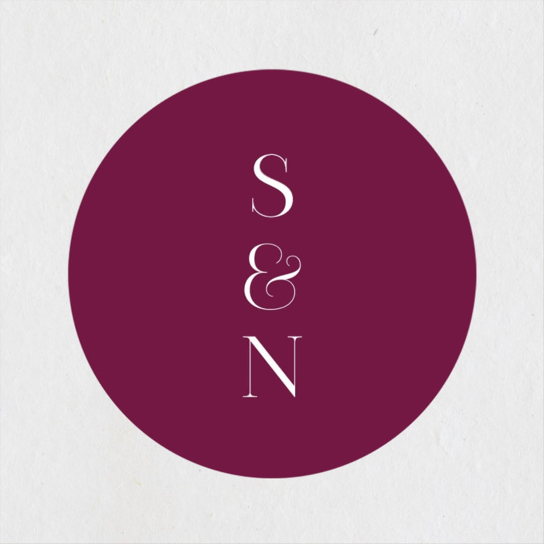 "veranda" - Wedding Favor Stickers in Merlot by Angela Marzuki - Front