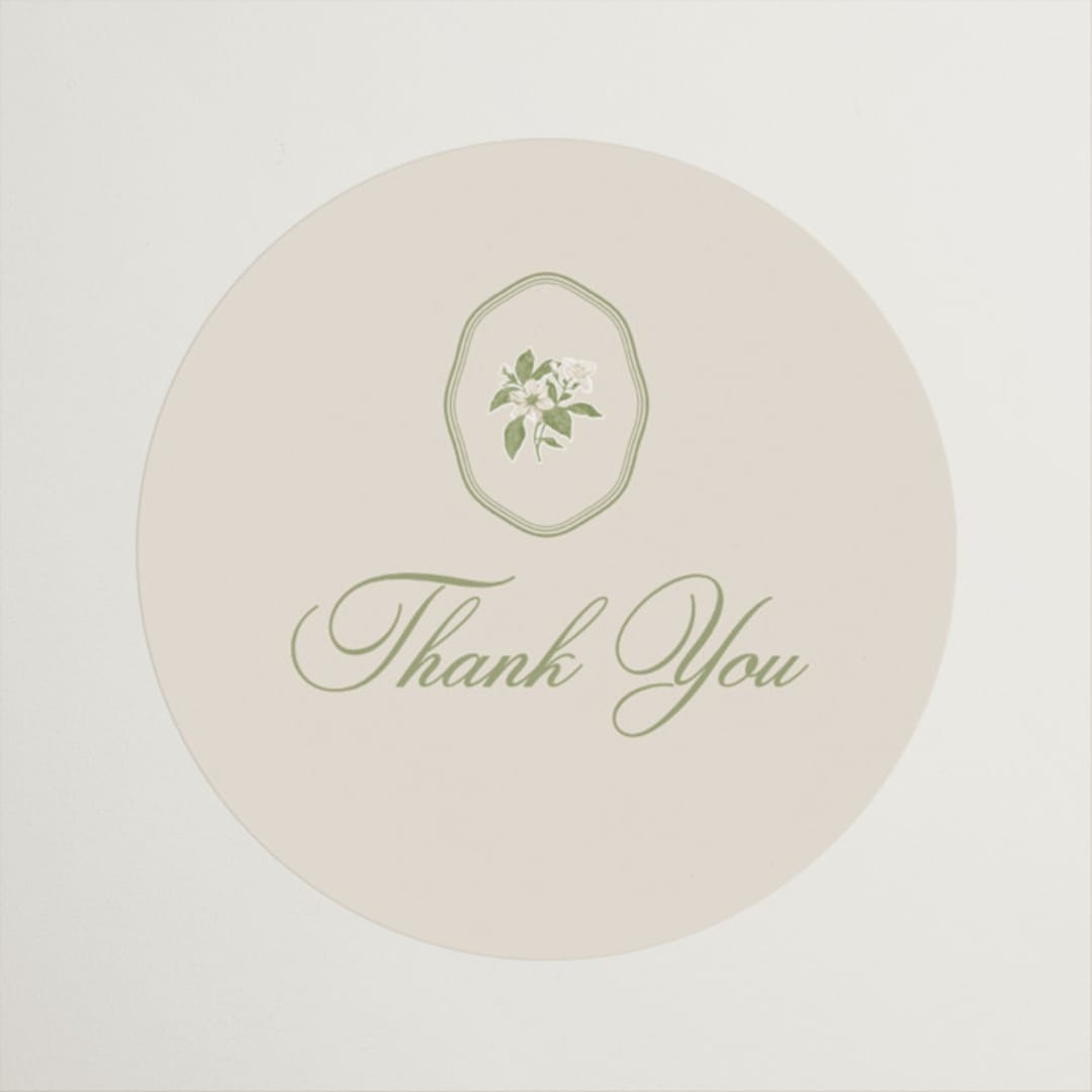"Summer Fields" - Wedding Favor Stickers in Petal by Lisa Joanna Harrison - Front