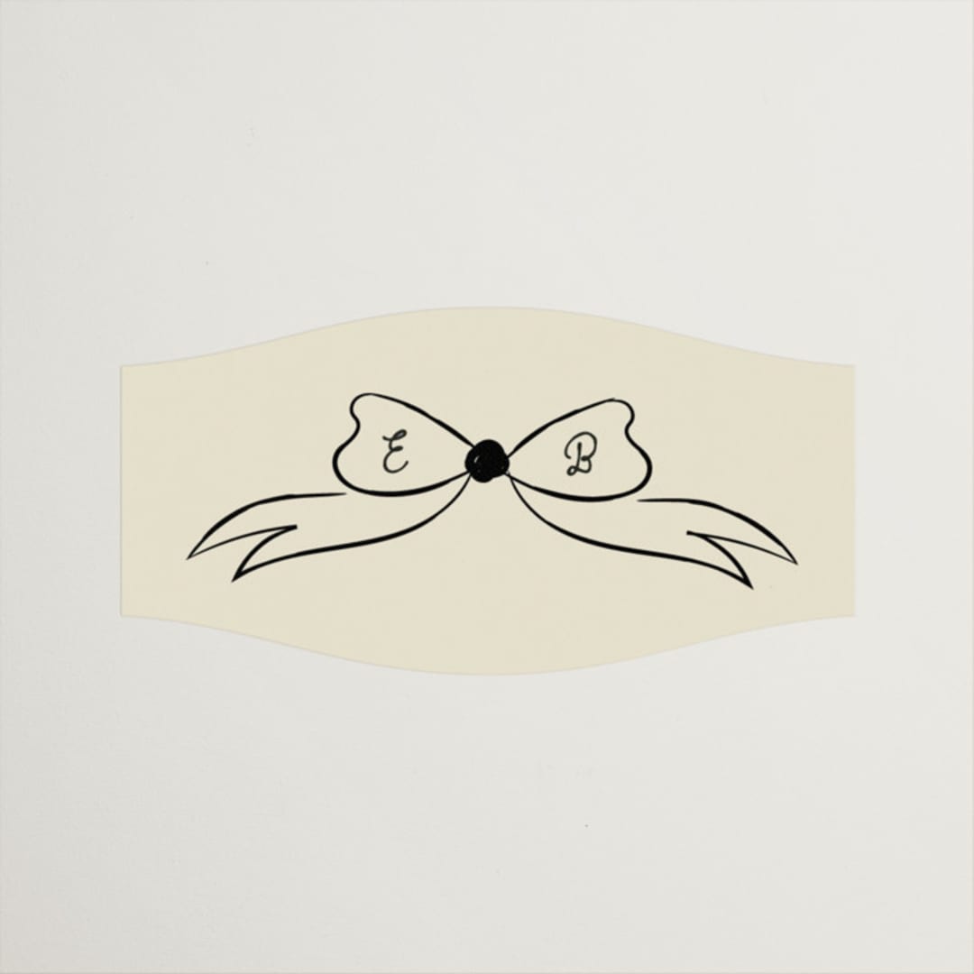 "Modern Love" - Wedding Favor Stickers in Champagne by Helena Vitto - Front