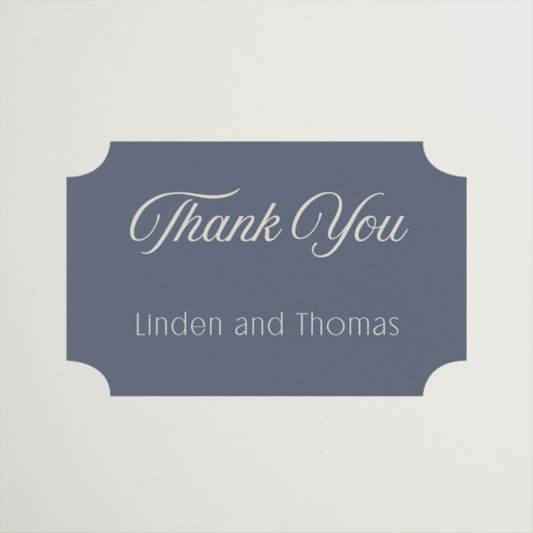 "Ritzy" - Wedding Favor Stickers in French Blue by Nicoletta Savod - Front