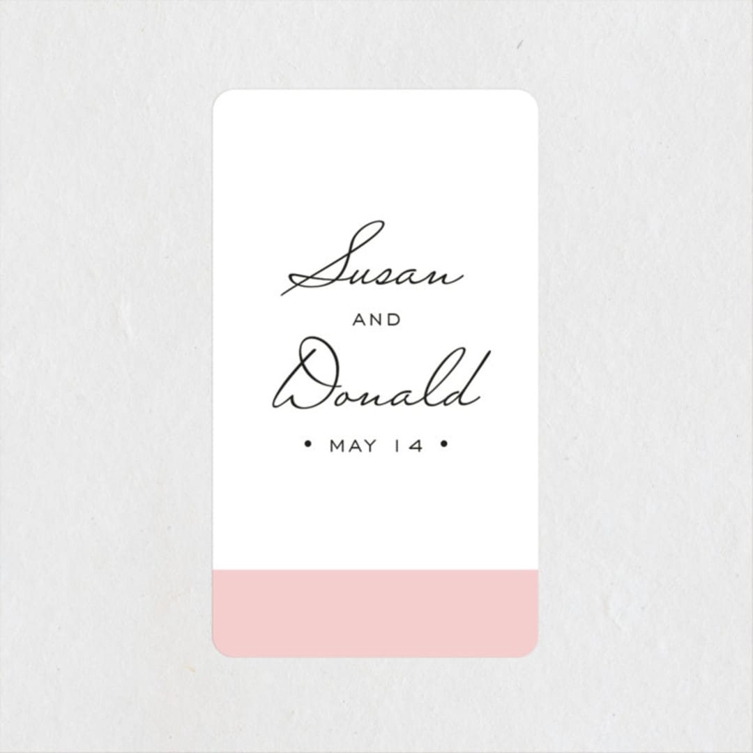 "Romantic Frame" - Wedding Favor Stickers in Soft Petal by SimpleTe Design - Front