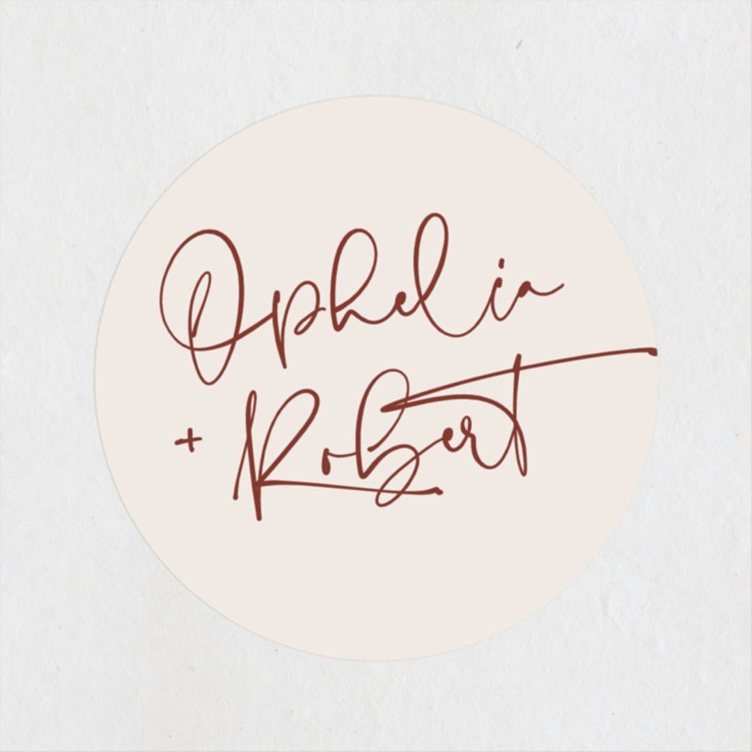 "Millennial" - Wedding Favor Stickers in Rose by Hooray Creative - Front