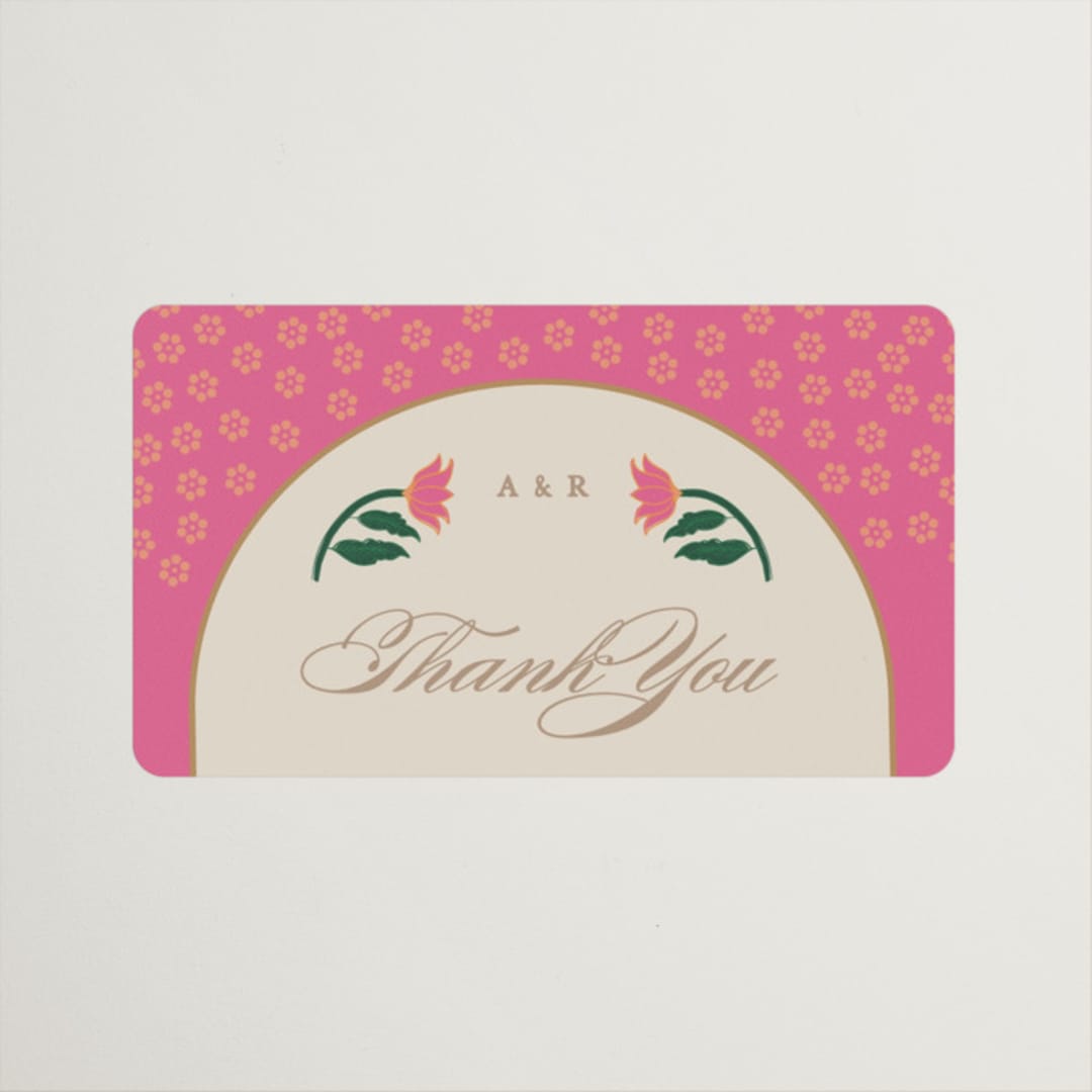 "Indian garden" - Wedding Favor Stickers in Pistachio by Creo Study - Front
