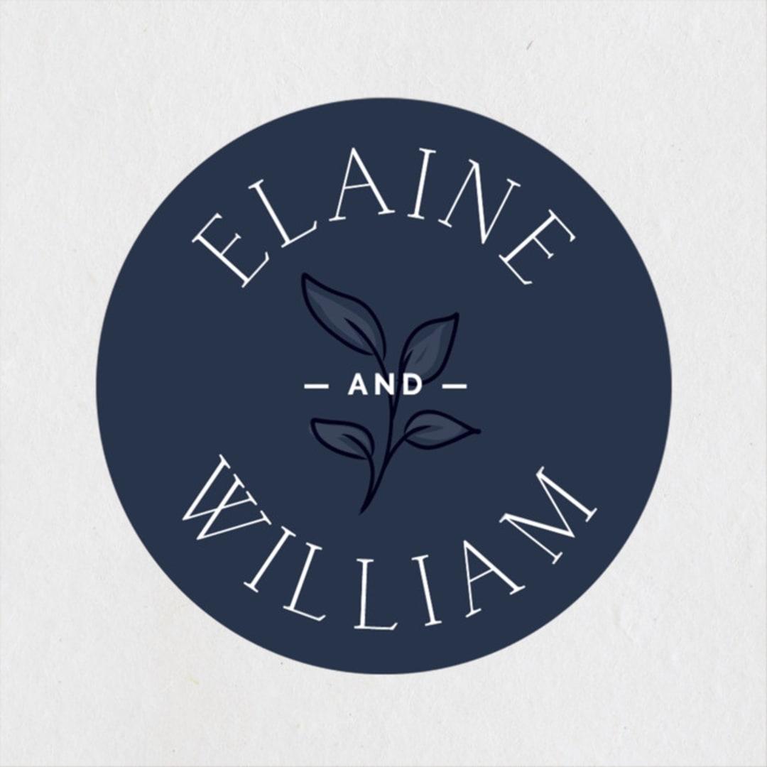"Forever Intertwined" - Wedding Favor Stickers in Navy by Lindsay Stetson Thompson - Front