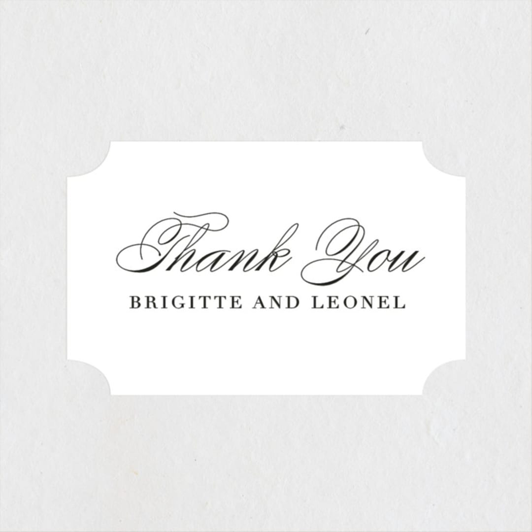 "One and Only" - Wedding Favor Stickers in Classic Bride by Design Lotus - Front