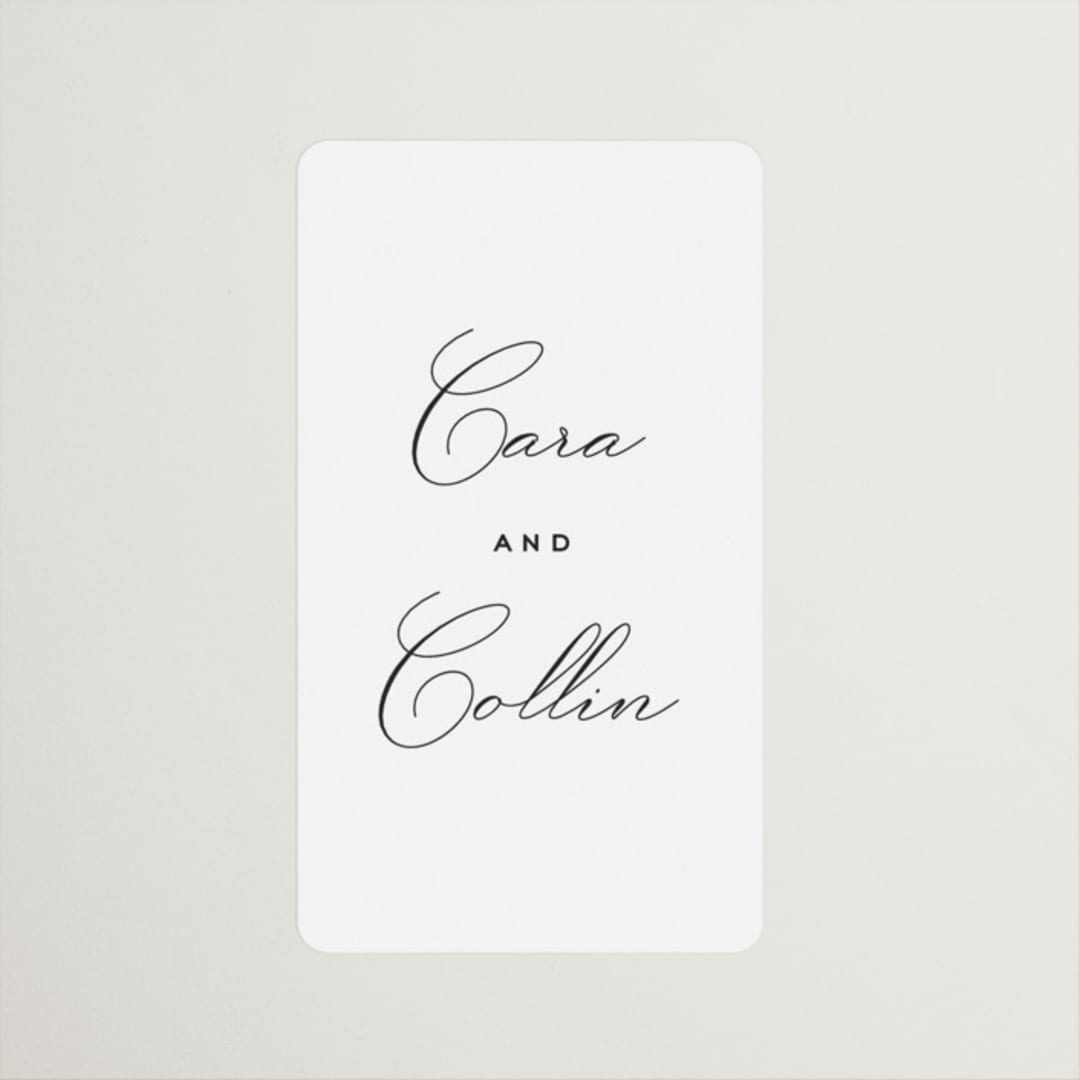 "Limelight" - Wedding Favor Stickers in Linen by Olivia Kanaley Inman - Front