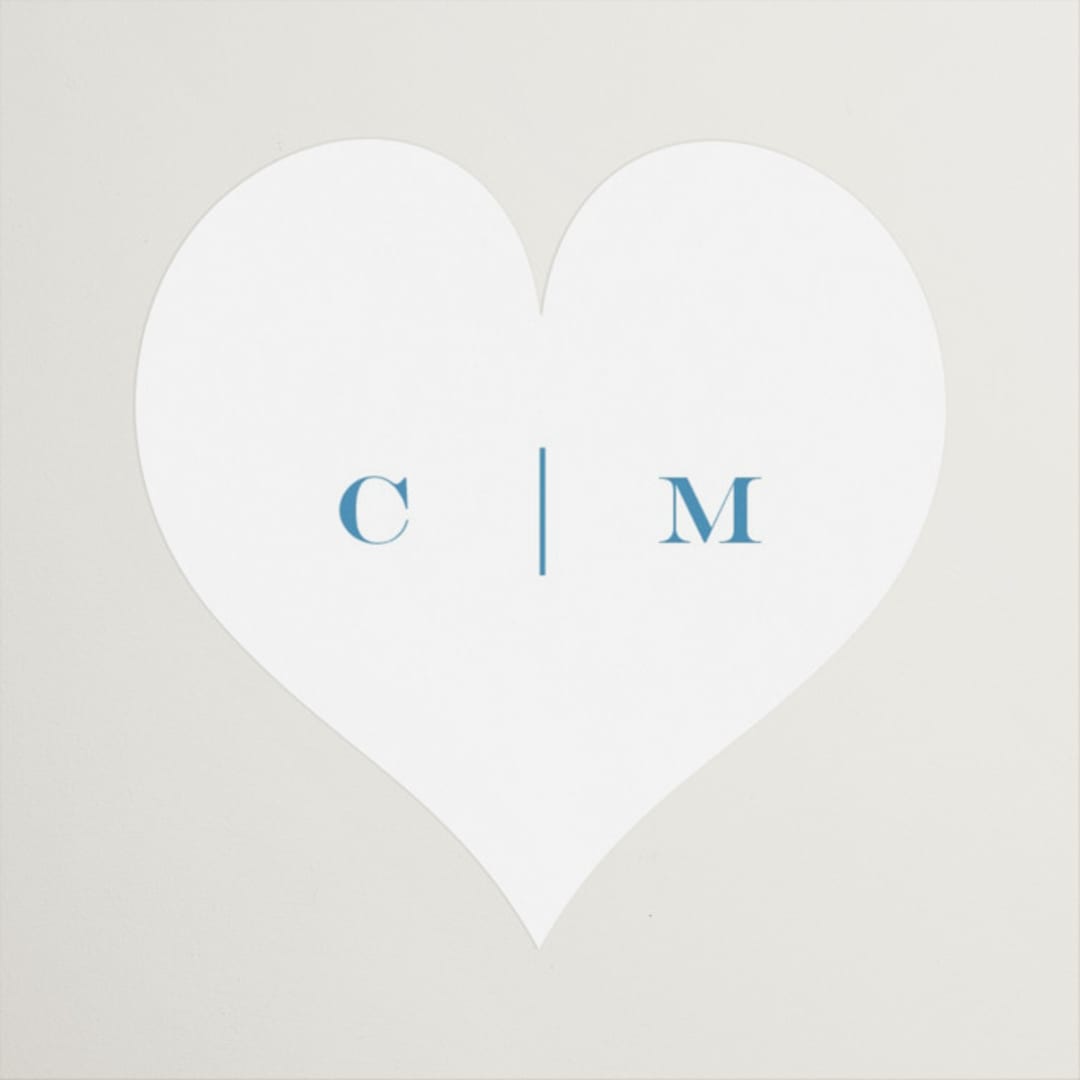 "Gwenyth" - Wedding Favor Stickers in Neptune by Kristie Kern - Front