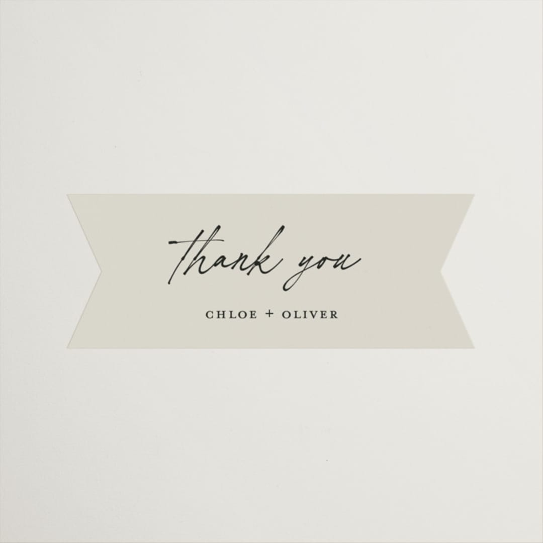 "modern classic" - Wedding Favor Stickers in Jasmine by Pippa Shaw - Front