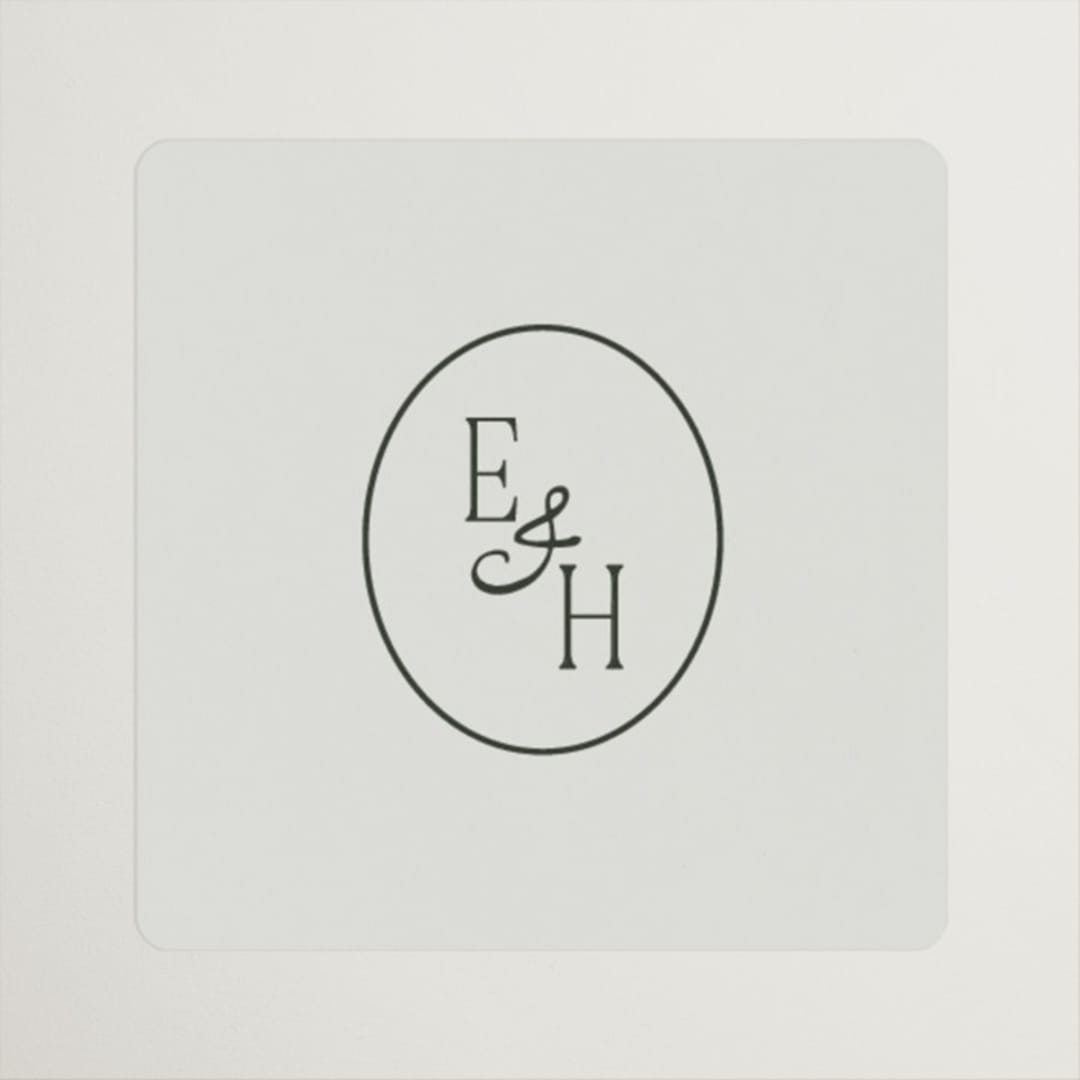 "Hayes" - Wedding Favor Stickers in Forest by Blustery August - Front