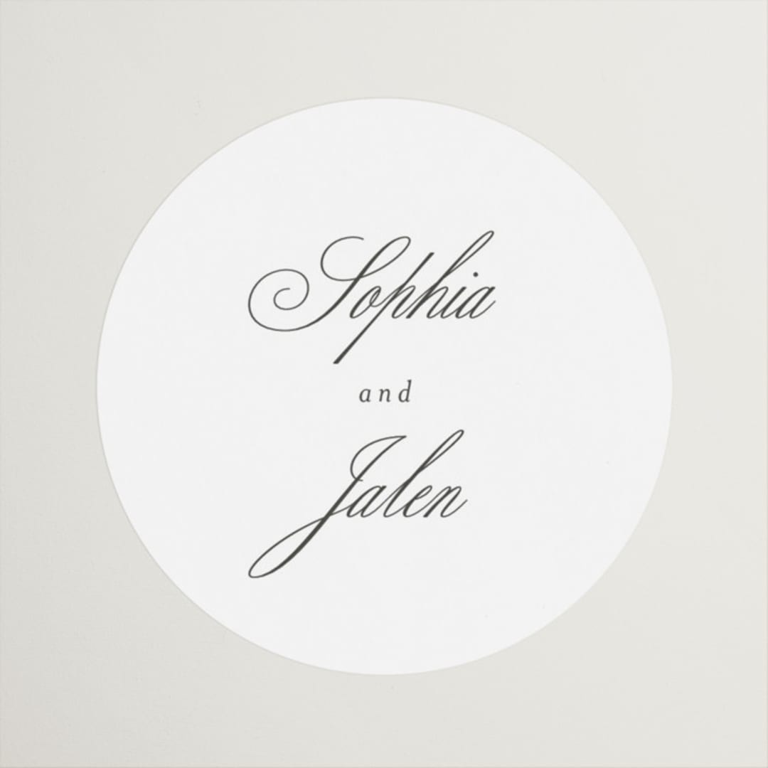 "From This Moment On" - Wedding Favor Stickers in Classique by Design Lotus - Front