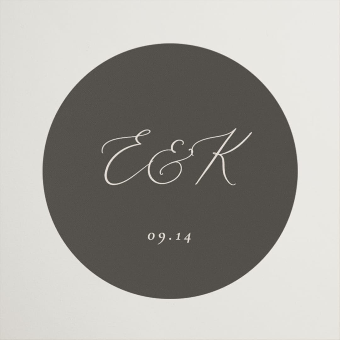"Bow" - Wedding Favor Stickers in Tuxedo by Corinne Malesic - Front