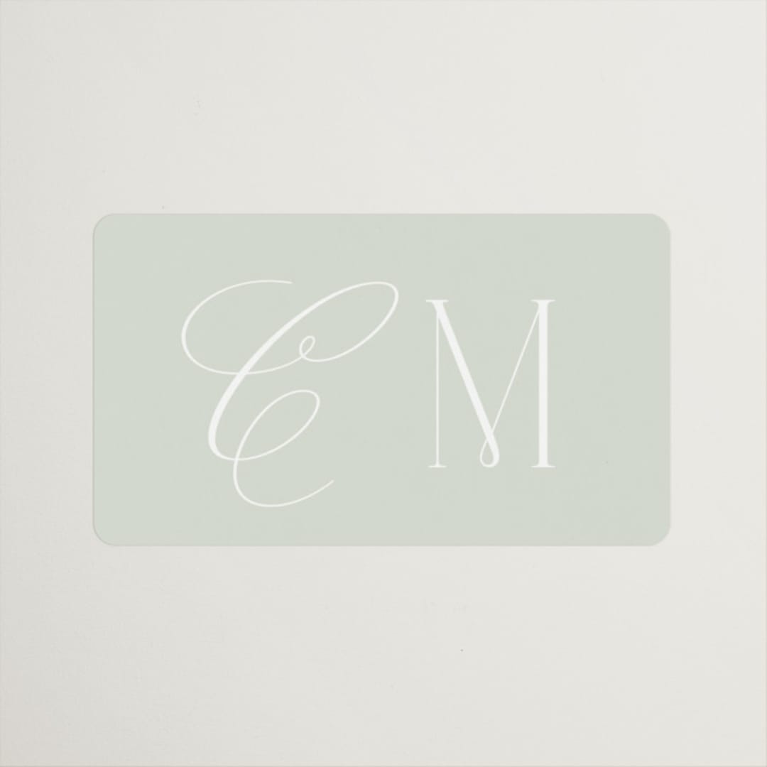 "Conley" - Wedding Favor Stickers in Leaf by Kristie Kern - Front
