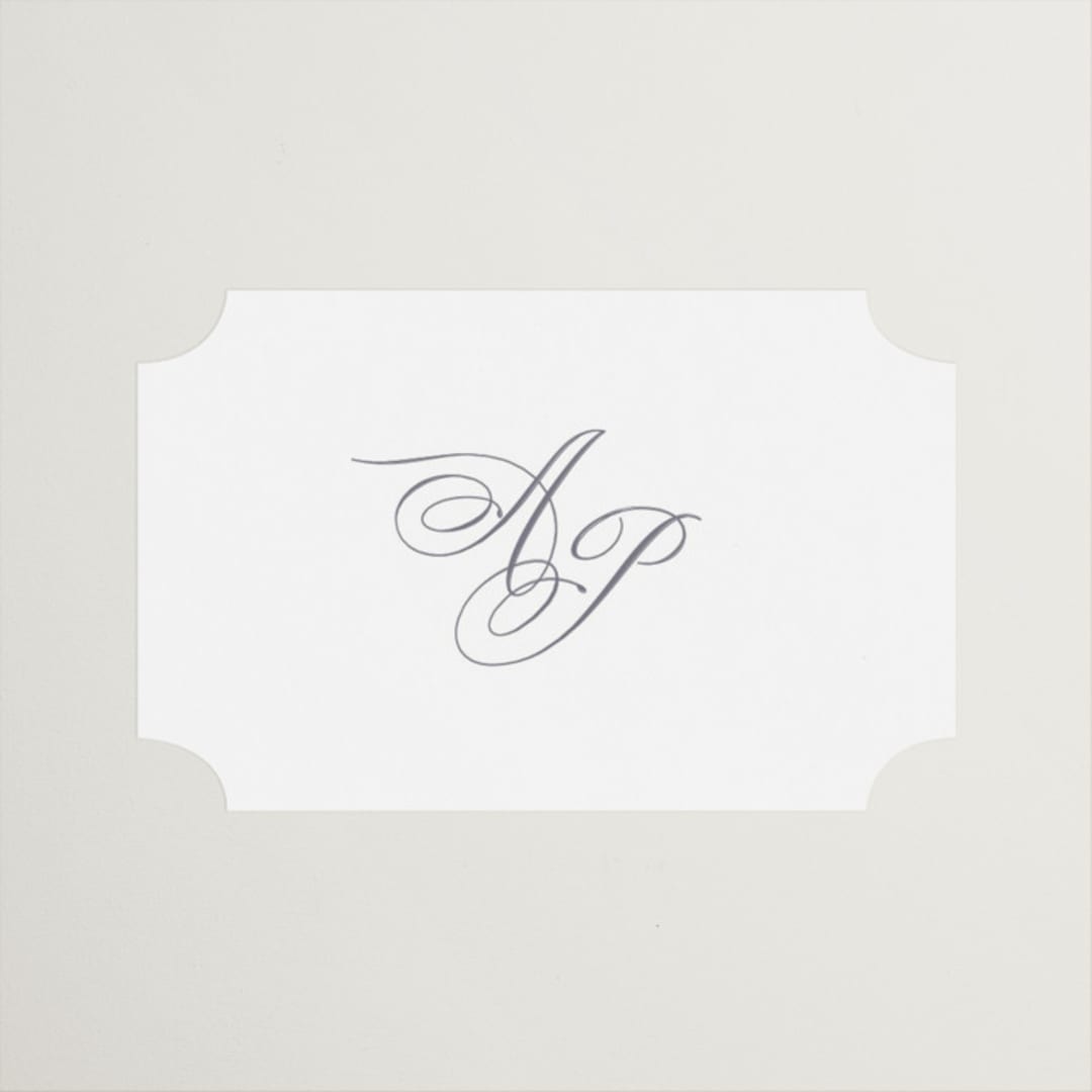 "Regal" - Wedding Favor Stickers in Snow by Melinda Denison - Front