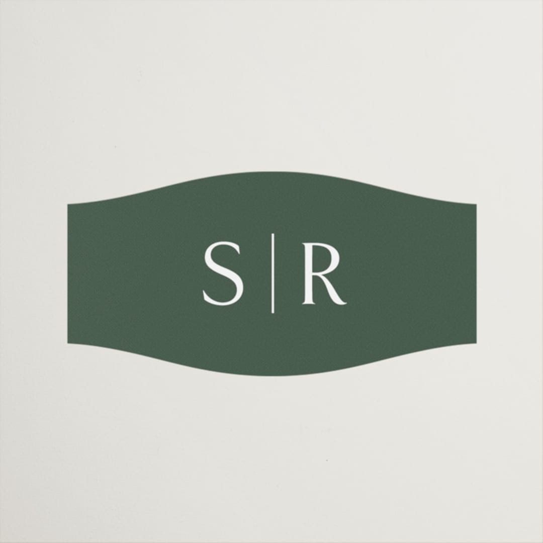 "Somerset" - Wedding Favor Stickers in Evergreen by Melanie Kosuge - Front