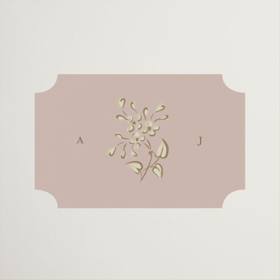 "French Train" - Wedding Favor Stickers in Rose by Ani Somi - Sticker