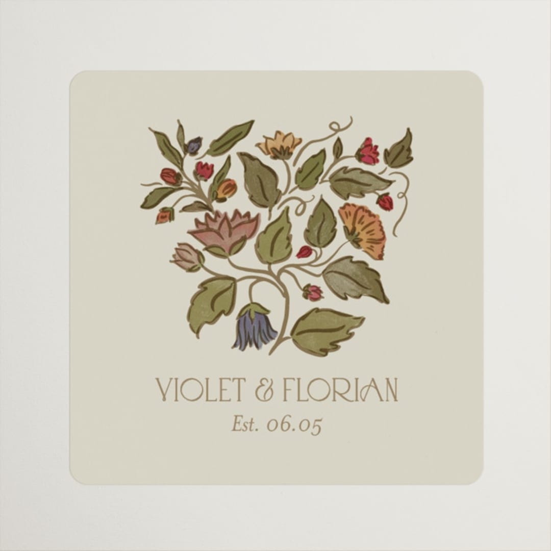 "Radiant Botany" - Wedding Favor Stickers in Mint by Simona Camp - Sticker