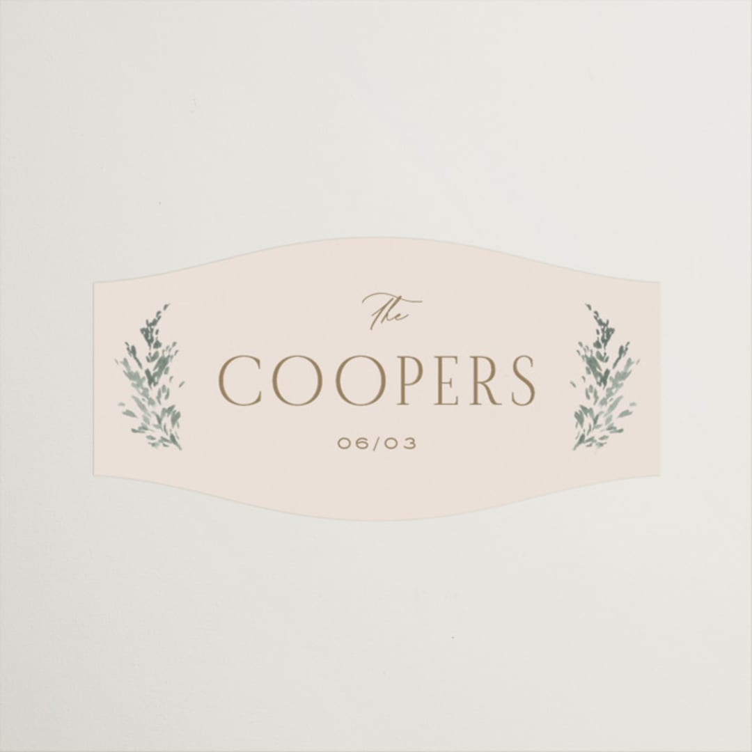 "Sprigs of Joy" - Wedding Favor Stickers in Pearl by Leah Bisch - Front
