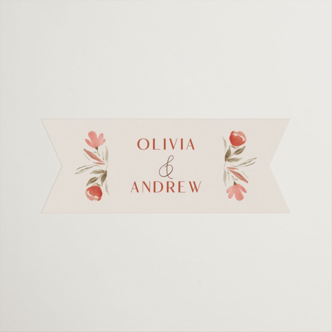 "Giardino" - Wedding Favor Stickers in Saffron by Vera Lim - Front