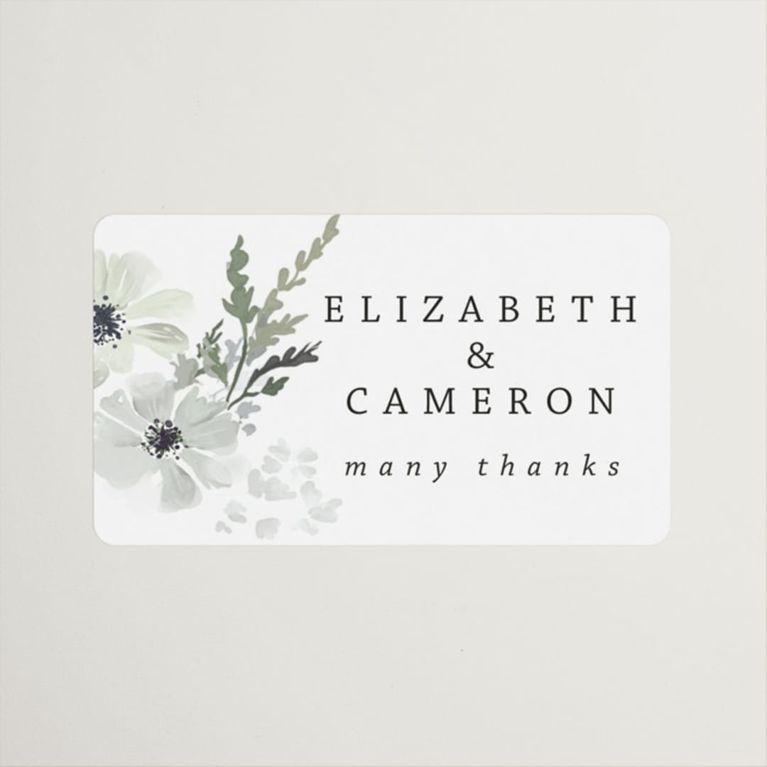 "Wildflower Garden" - Wedding Favor Stickers in Lace by Hannah Williams - Front