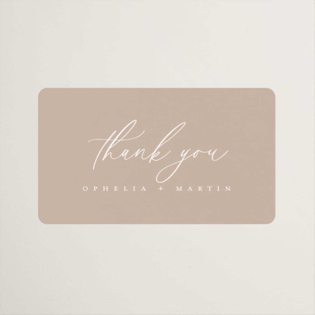 "Ophelia" - Wedding Favor Stickers in Dusty Rose by Kelly Schmidt - Front