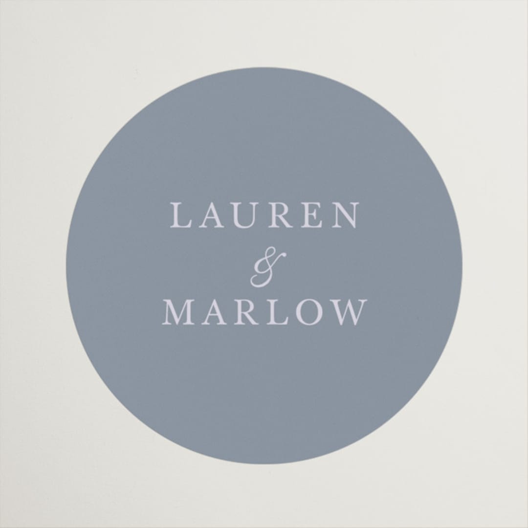 "Americana" - Wedding Favor Stickers in Sea by leslie hamer - Front