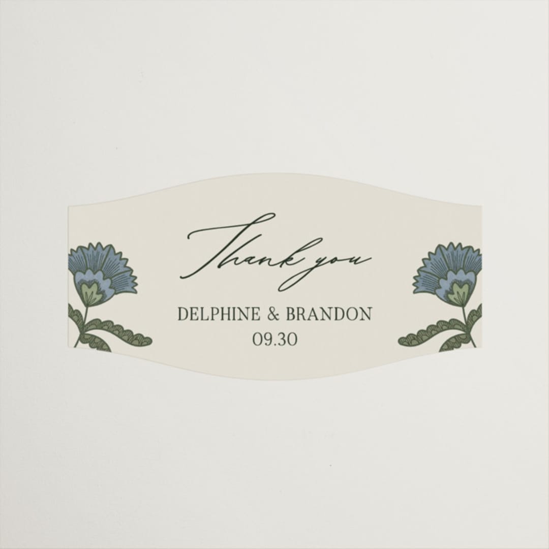 "Century" - Wedding Favor Stickers in Robins Egg by Jen Owens - Front