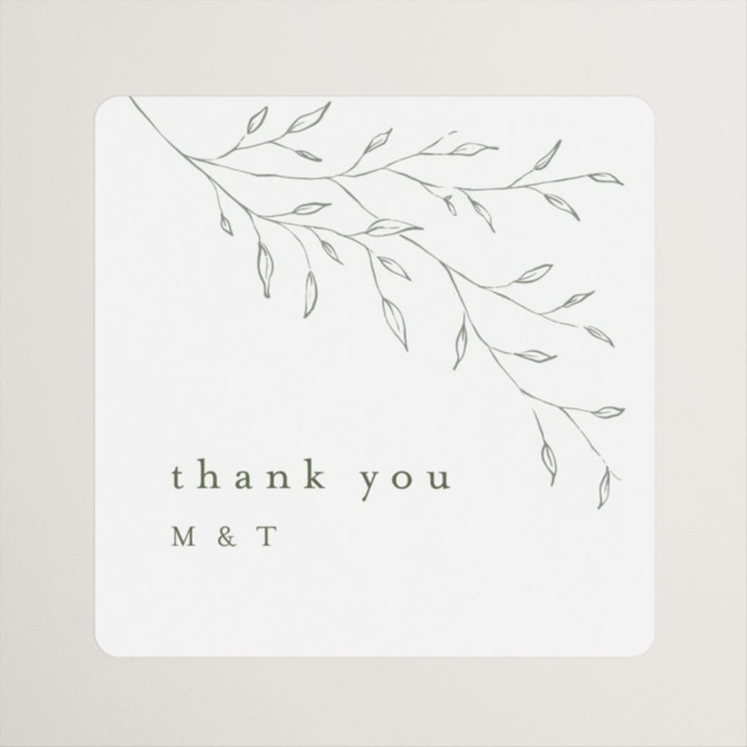 "tortina" - Wedding Favor Stickers in Aqua Mist by chocomocacino - Front