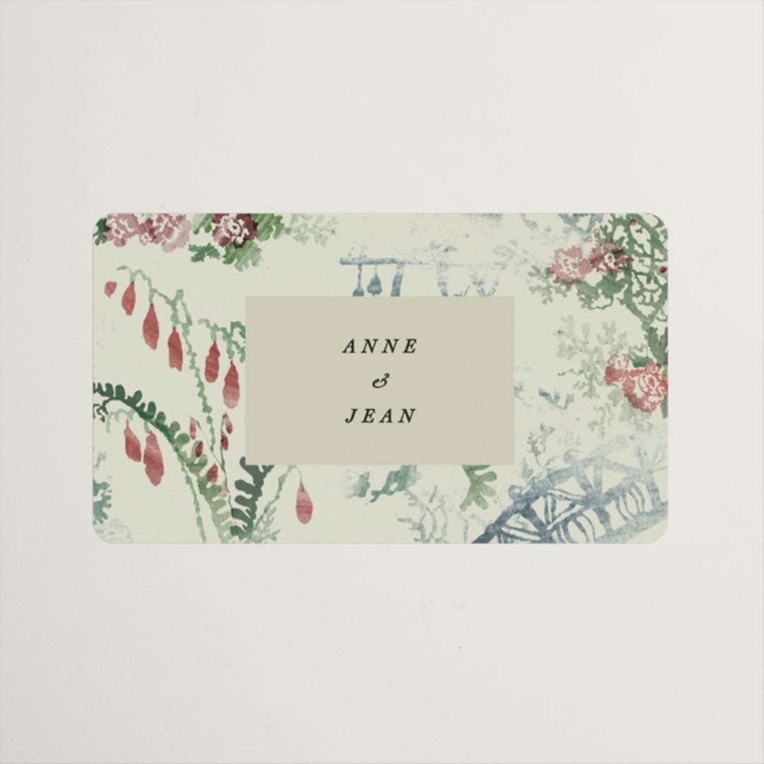 "Chinoiserie" - Wedding Favor Stickers in Nouvelle by Sumak Studio - Sticker