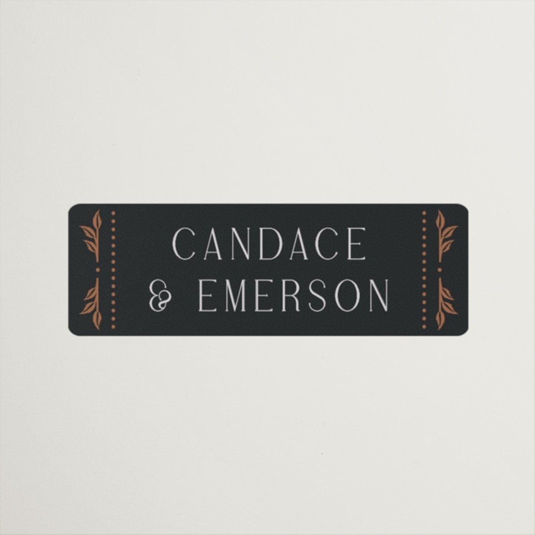 "Gilded nouveau frame" - Wedding Favor Stickers in Onyx by Ana de Sousa - Front