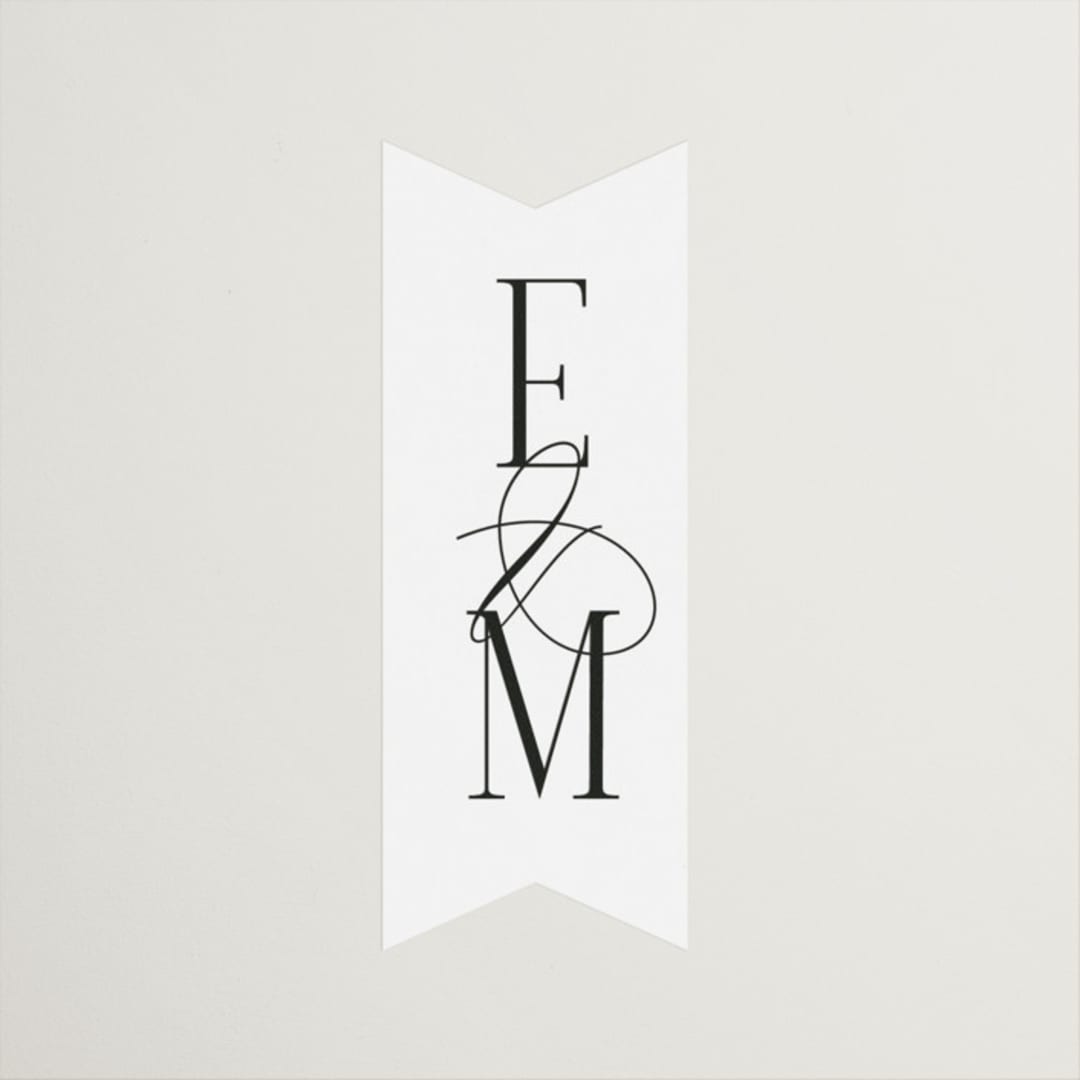 "Linear" - Wedding Favor Stickers in Silk by Laura Hankins - Front