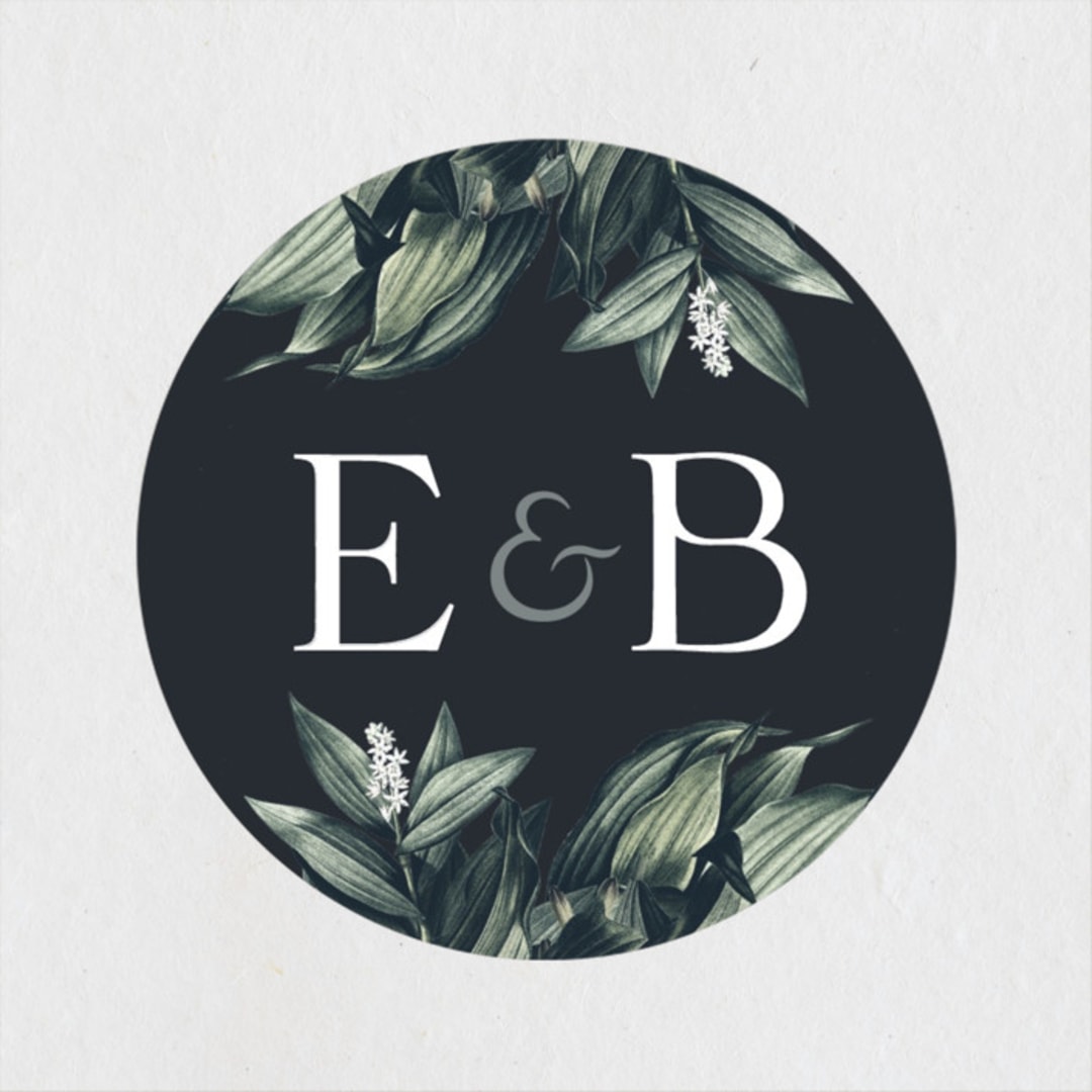 "Vintage Botanicals" - Wedding Favor Stickers in Sage by GeekInk Design - Front