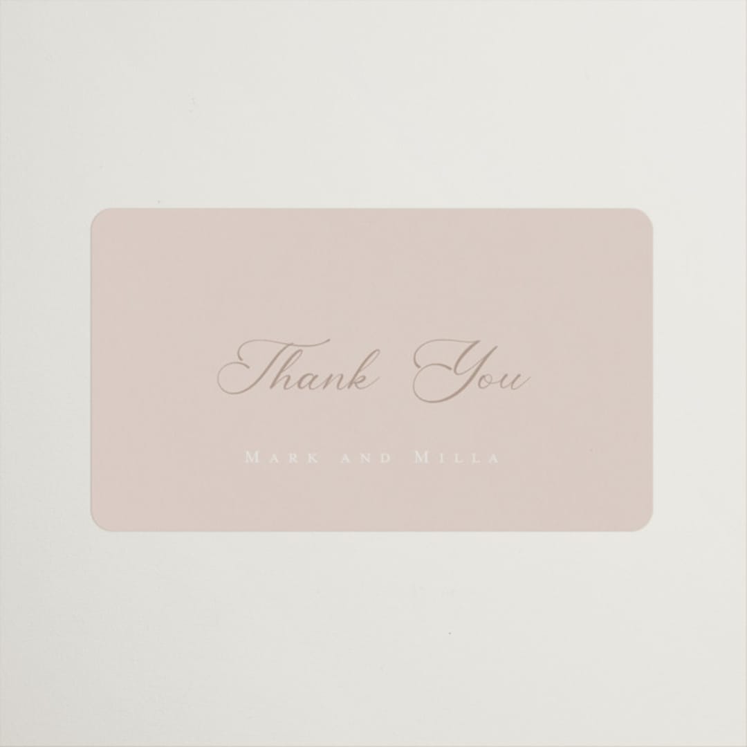 "Champagne" - Wedding Favor Stickers in Rose by Ani Somi - Front