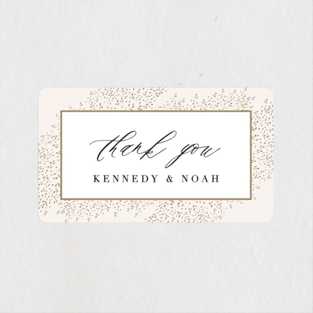 "Solaris" - Wedding Favor Stickers in Blush by Kristie Kern - Front