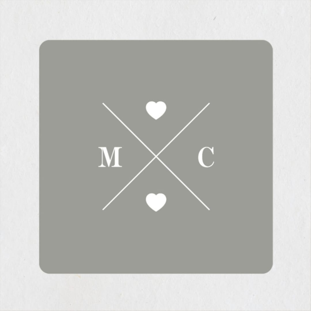 "Framed Details" - Wedding Favor Stickers in Pebble by Kimberly FitzSimons - Front