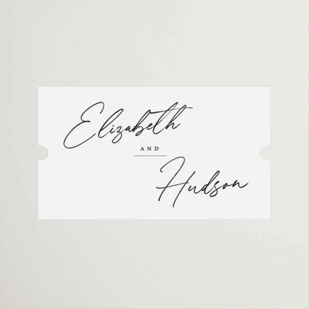 "Macaron" - Wedding Favor Stickers in Snow by Nicoletta Savod - Front