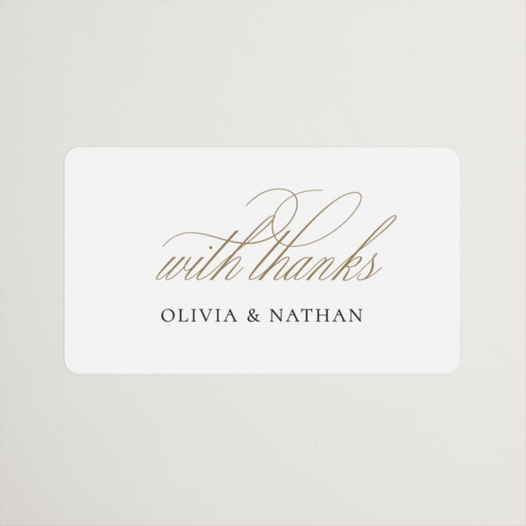 "Aligned" - Wedding Favor Stickers in Spun Sugar by Jessica Williams - Front