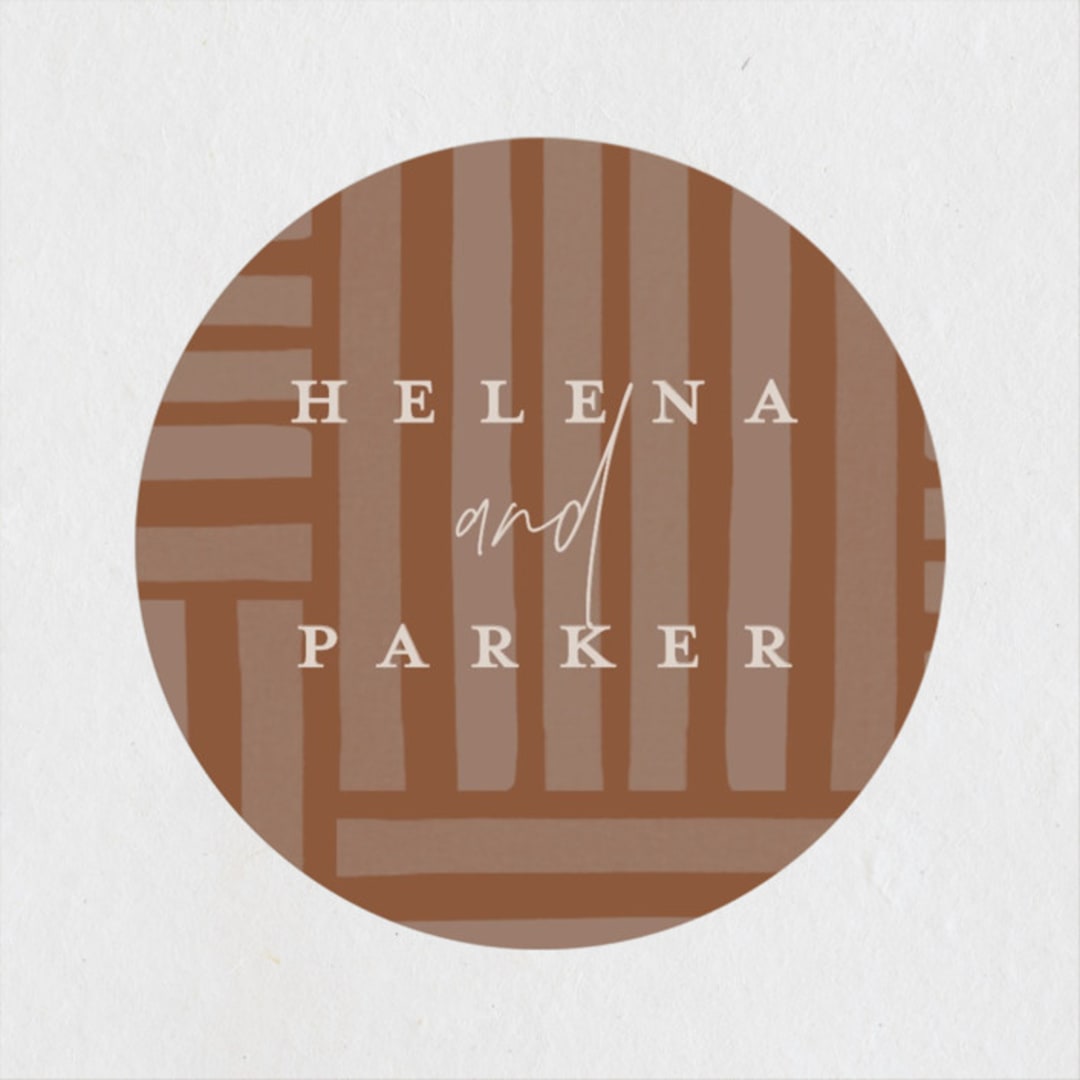 "Fall Flurry" - Wedding Favor Stickers in Fall by Grace Kreinbrink - Front
