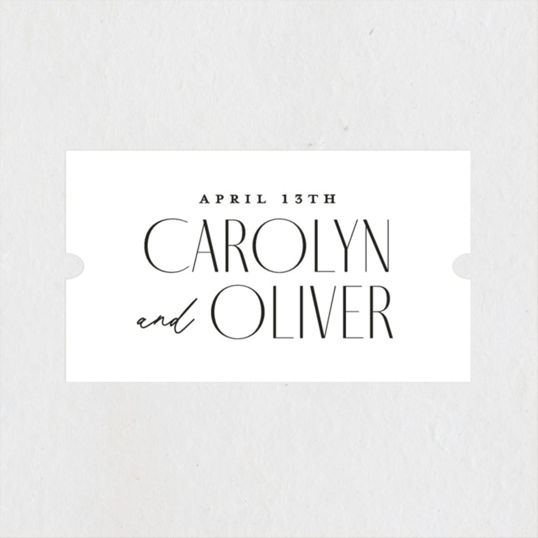 "Bold Union" - Wedding Favor Stickers in Cloud by Everett Paper Goods - Front